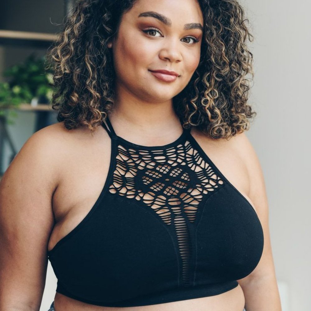 Seamless High Neck Strappy Back Brami Plus - Picture 5 of 11